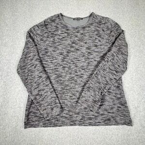 Robert Barakett Crew Neck Sweater Shirt Mens L Gray Heather Long Sleeve EUC